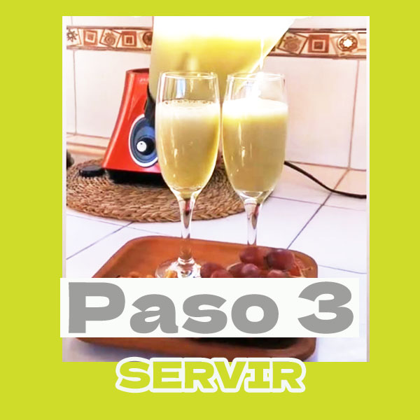 preparación pisco sour en sachet servir