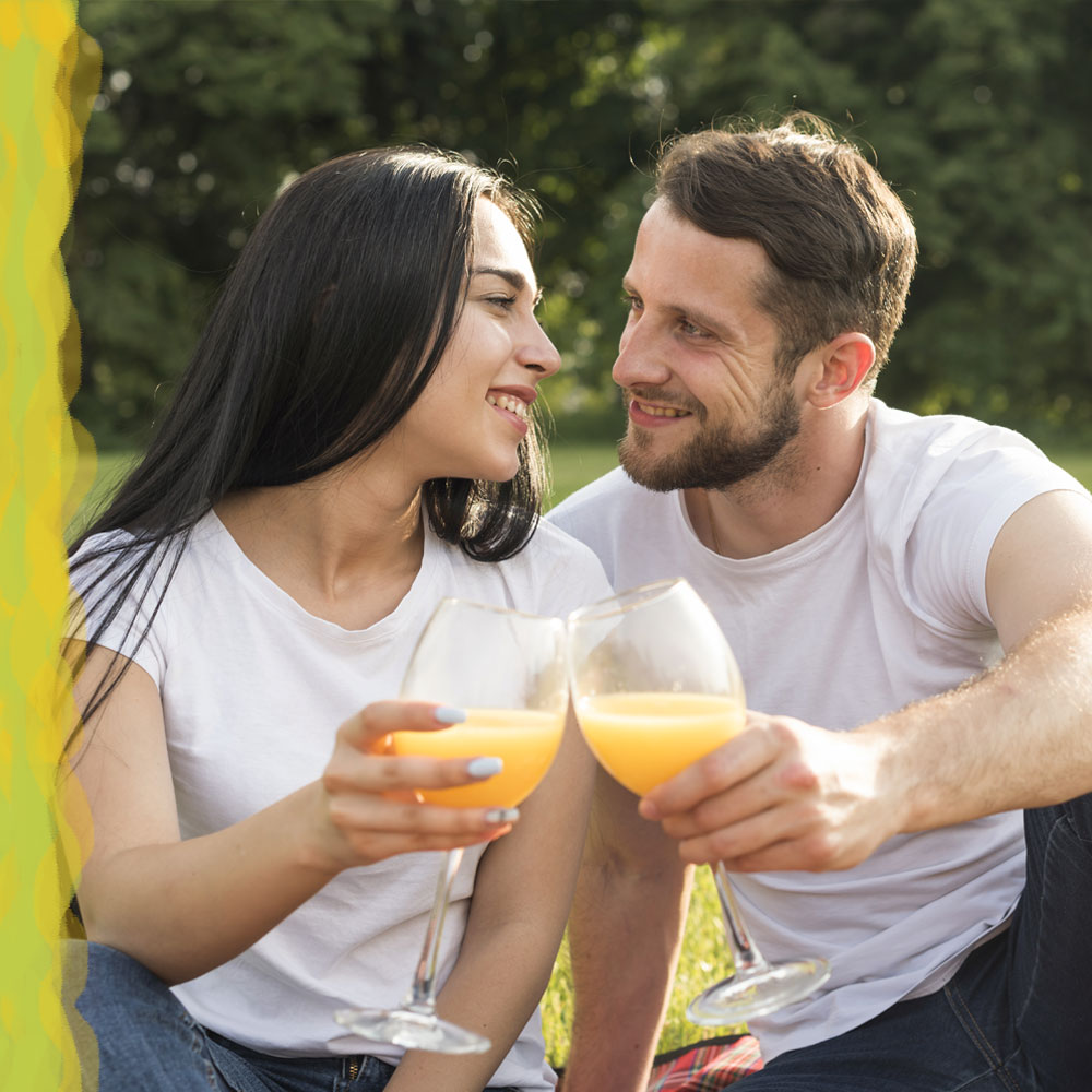 pisco sour en pareja